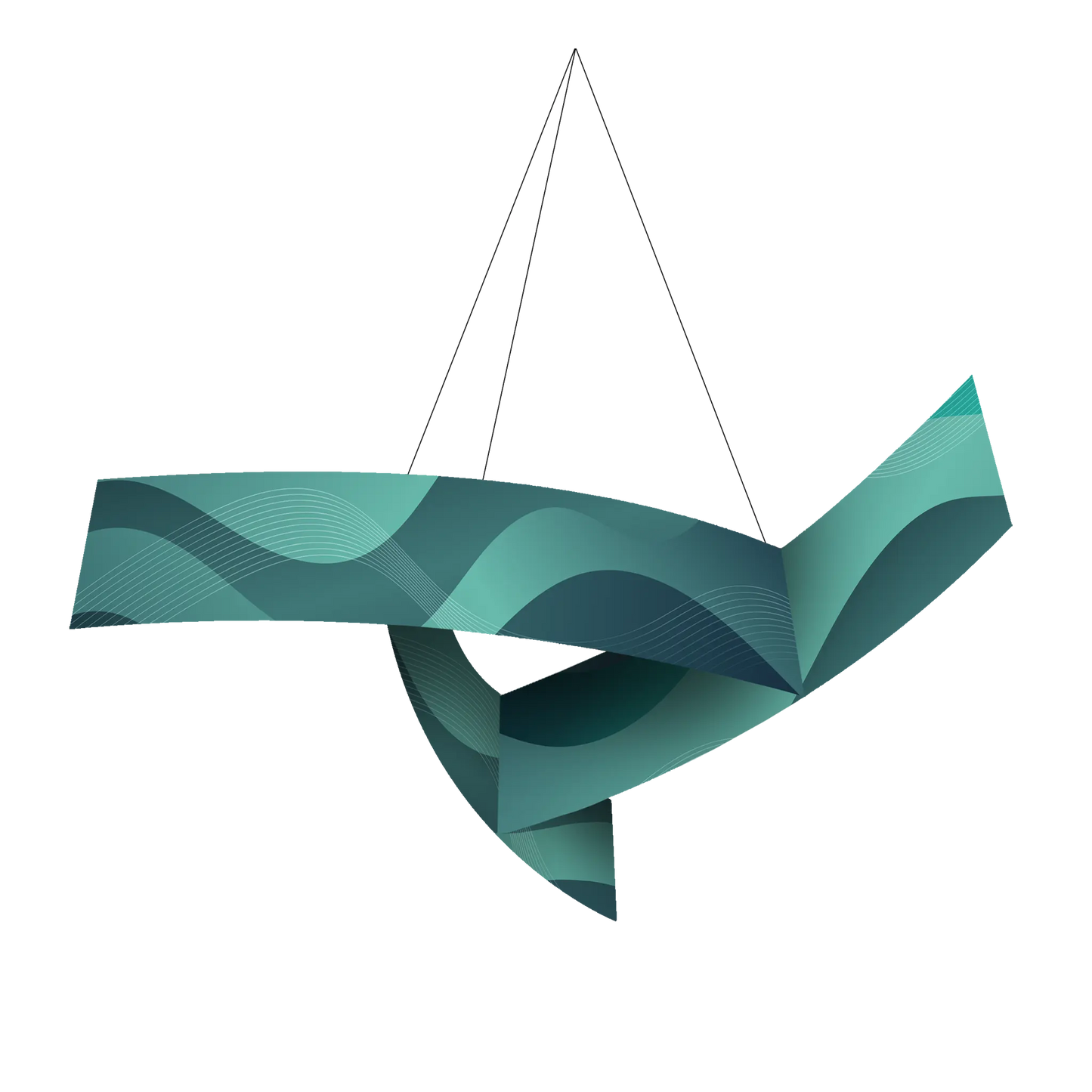 Pinwheel Hanging Banner - Suspended Exhibition Ceiling Banner