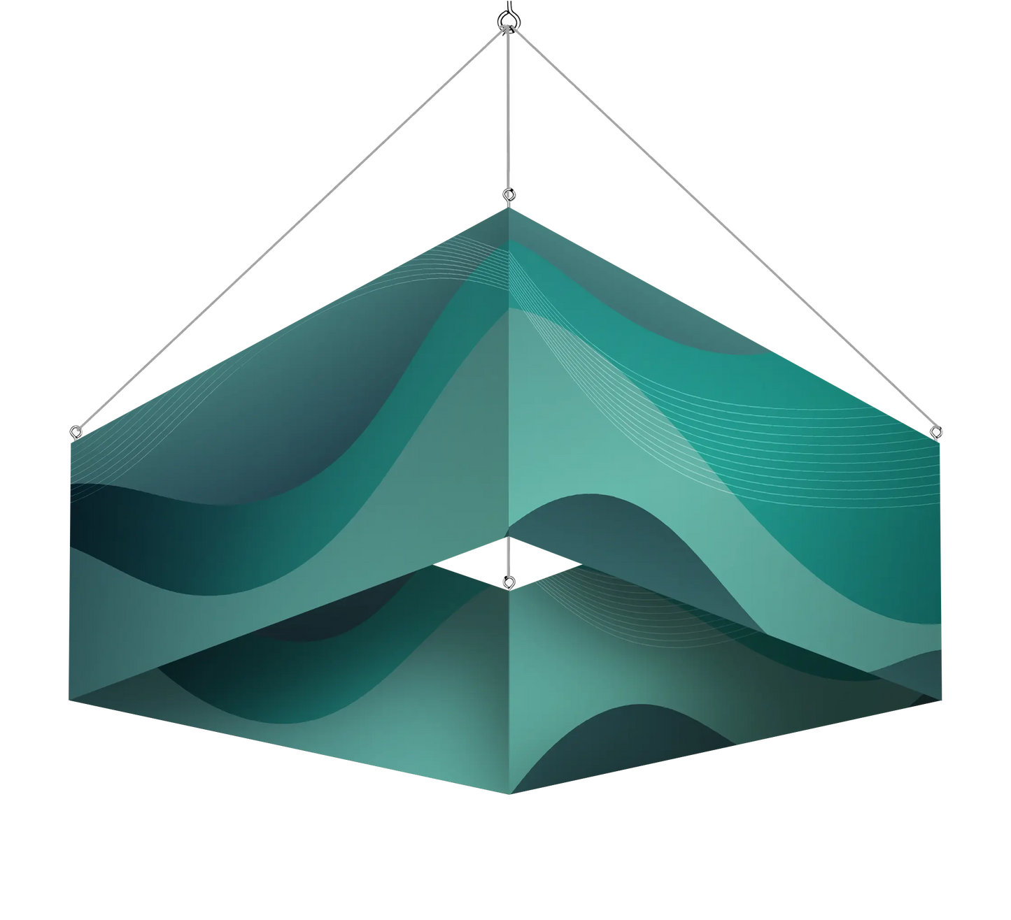 Square Hanging Banner - Suspended Exhibition Ceiling Banner