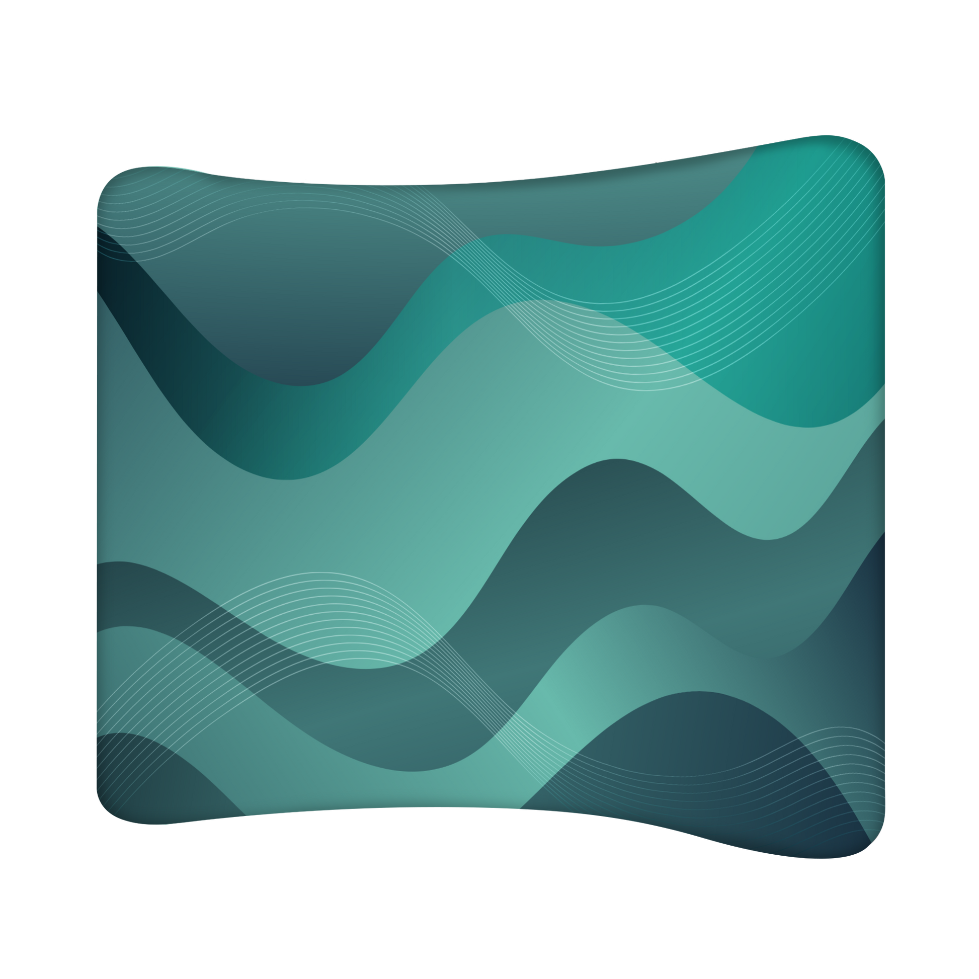 Lightweight, portable and tool-free assembly curved pillowcase tension fabric backdrop