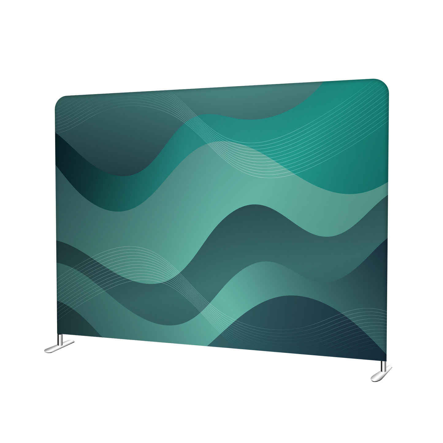 Lightweight, portable and tool-free assembly quick zip pillowcase tension fabric backdrop