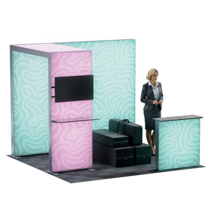 10' SEG Lightbox + Arch - side angle view