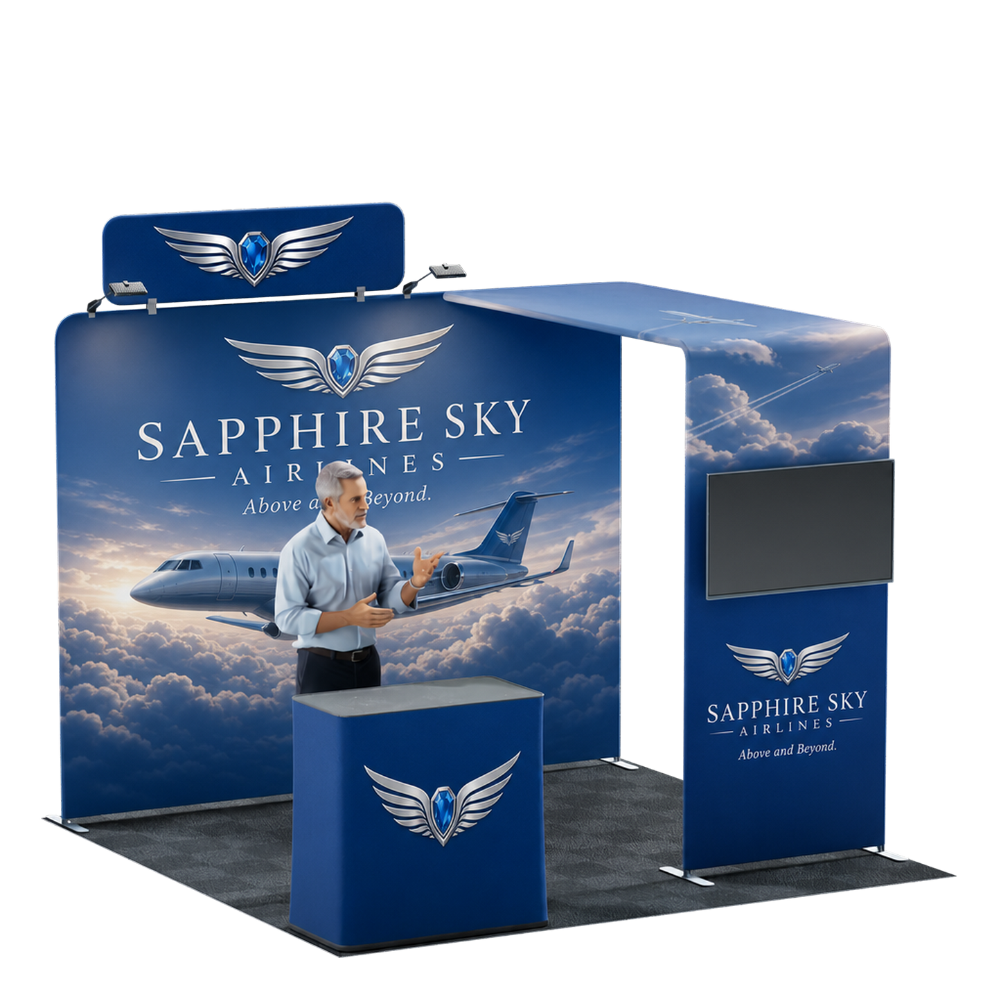 10' Trade Show Booth Kit -  Arch + Media Display