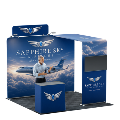 10' Trade Show Booth Kit -  Arch + Media Display