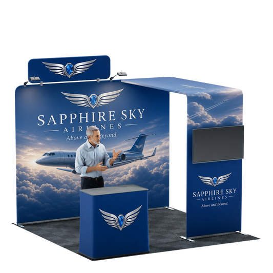 10' Trade Show Booth Kit -  Arch + Media Display