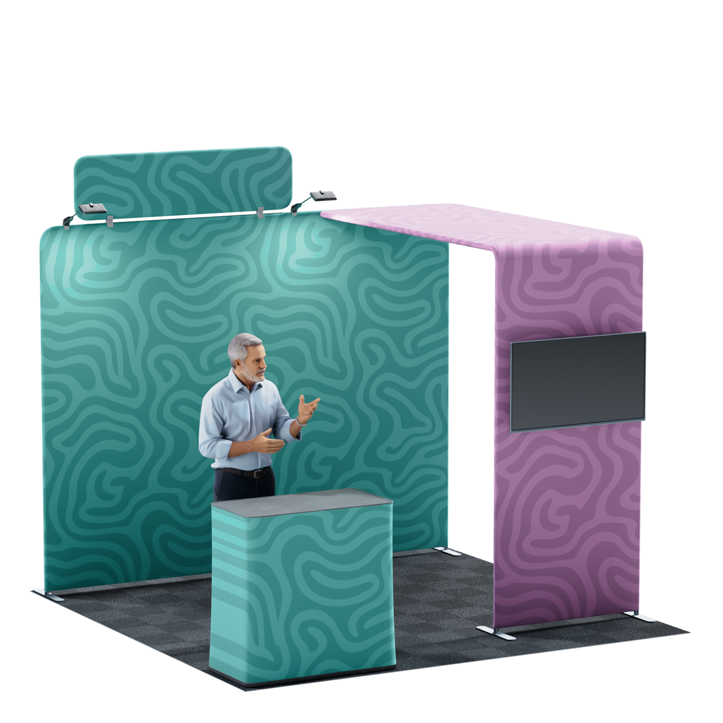 10' Trade Show Booth Kit -  Arch + Media Display
