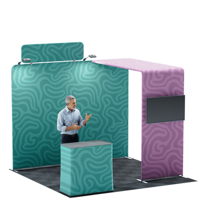 10' Trade Show Booth Kit -  Arch + Media Display