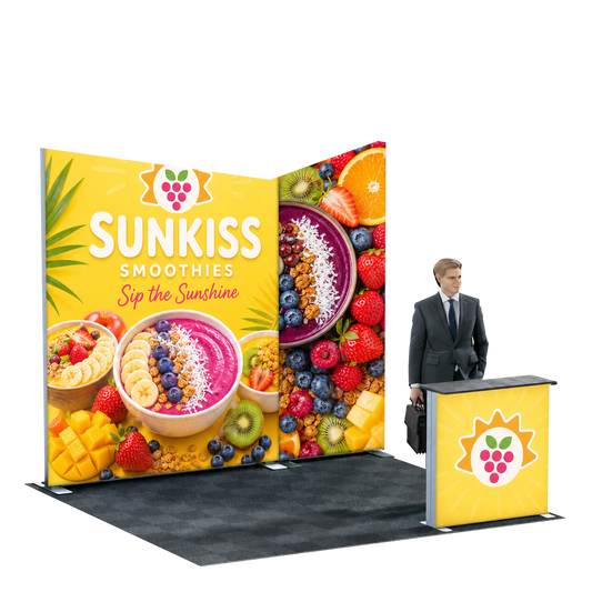 10' Backlit Lightbox Trade Show Kit - Style 2