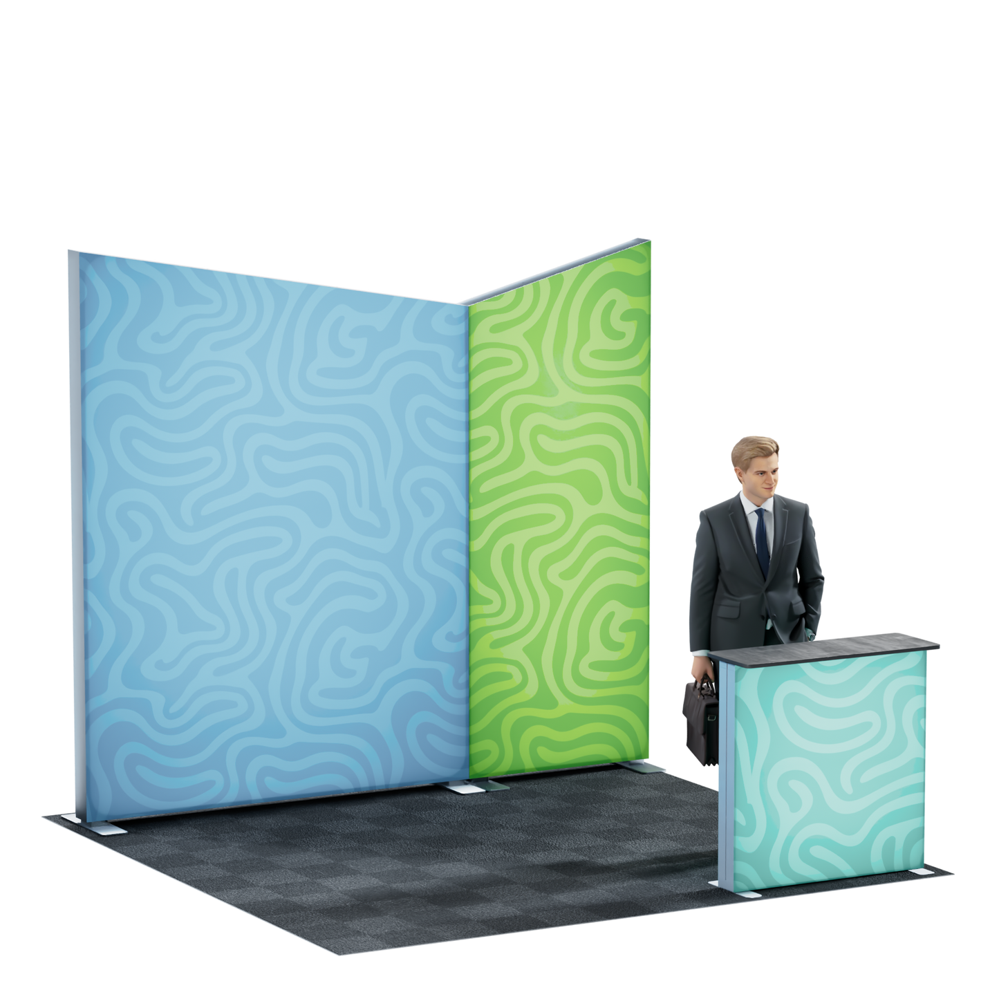 10' Backlit Lightbox Trade Show Kit - Style 2