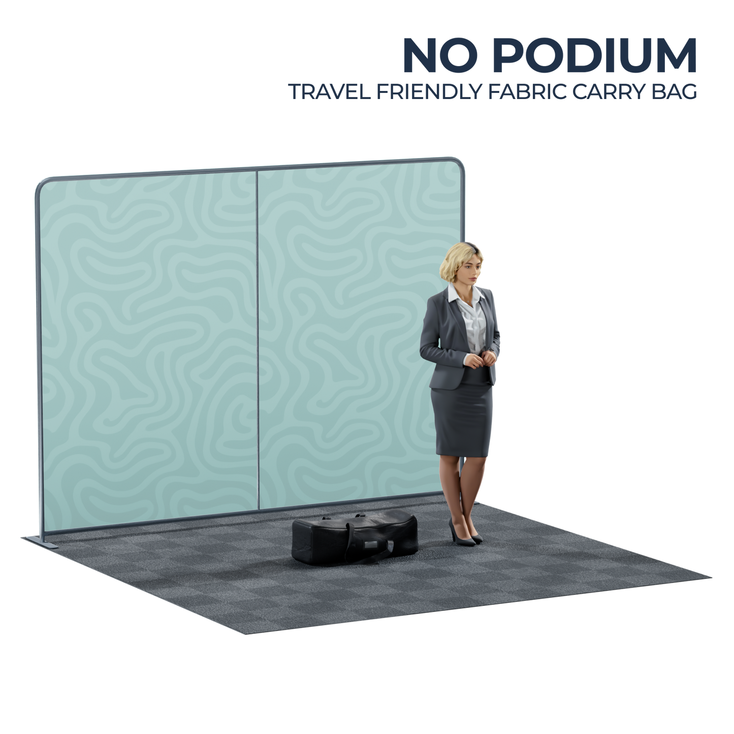 10' Straight Tension Fabric Backdrop - Trade Show Display