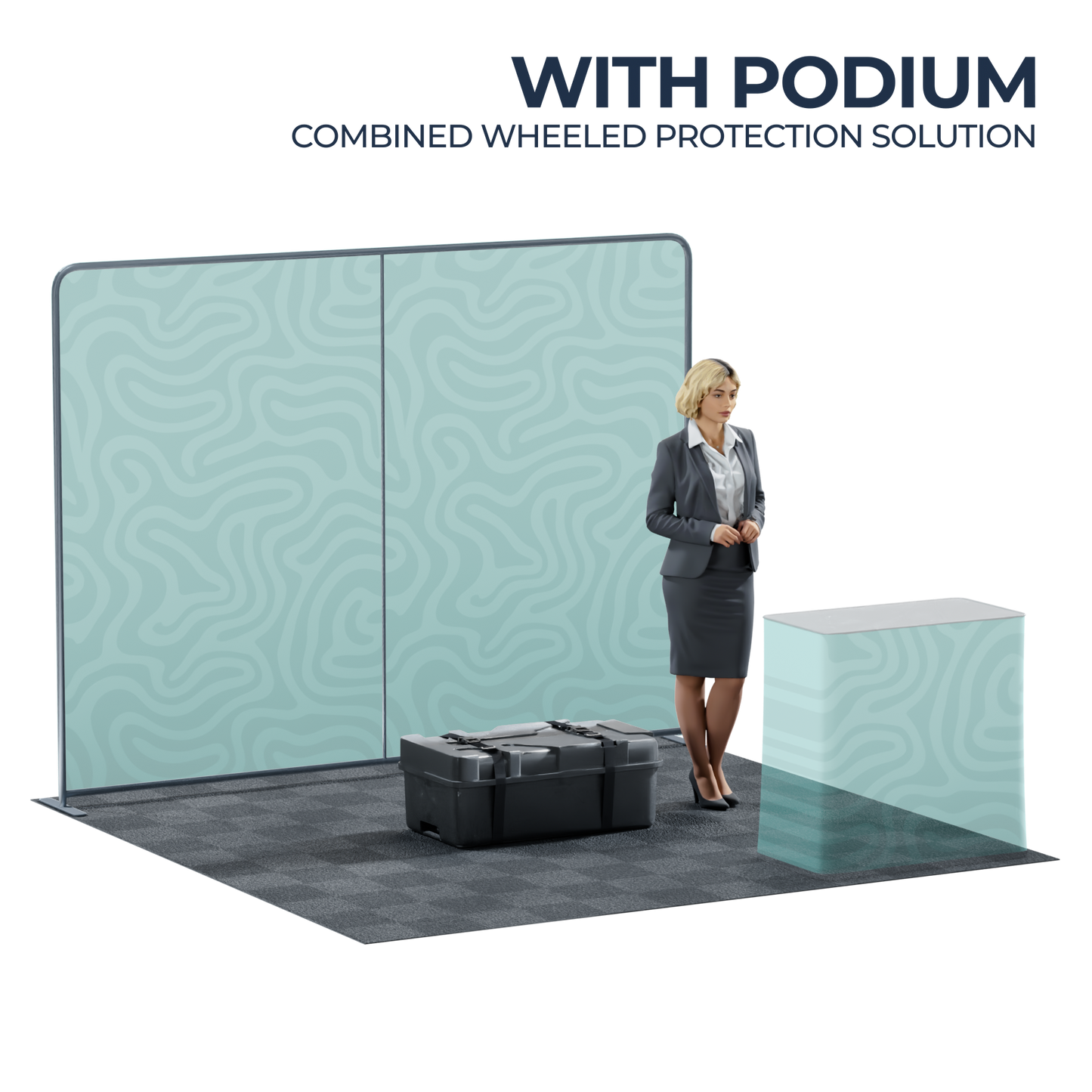 10' Straight Tension Fabric Backdrop - Trade Show Display