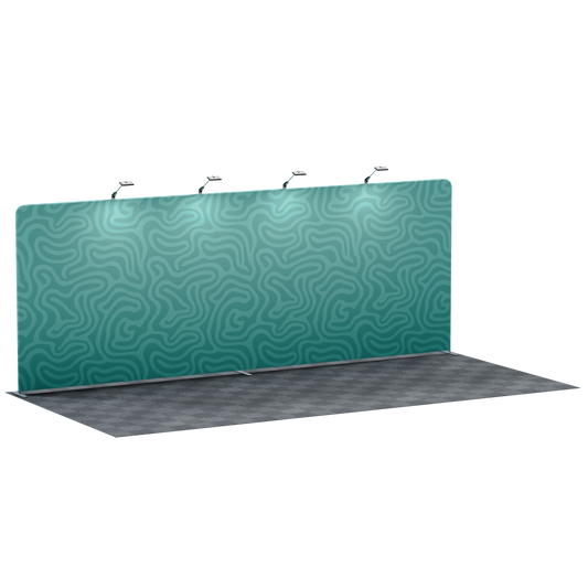 20' Straight Tension Fabric Backdrop - Large Trade Show Display