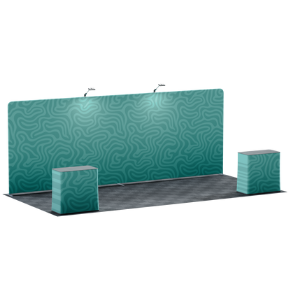20' Straight Tension Fabric Backdrop - Large Trade Show Display