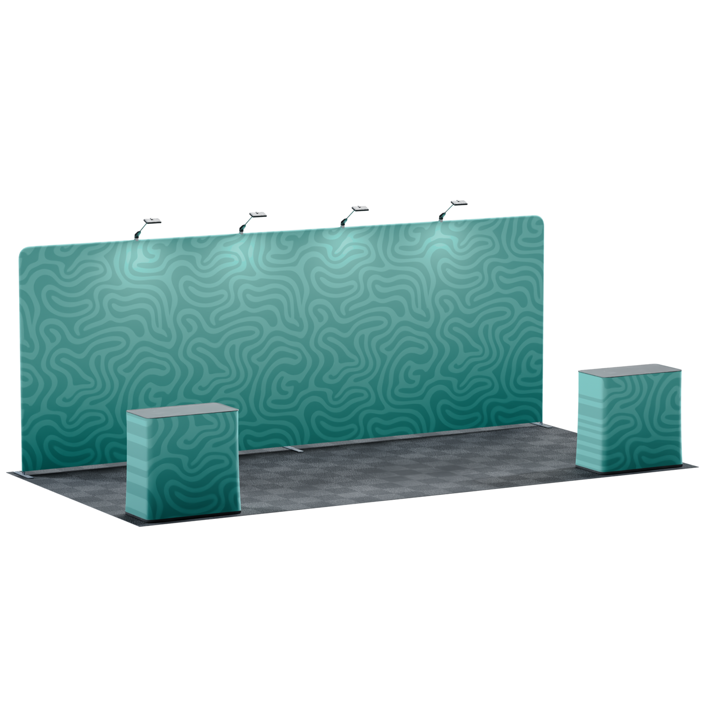 20' Straight Tension Fabric Backdrop - Large Trade Show Display