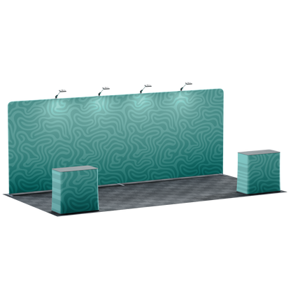 20' Straight Tension Fabric Backdrop - Large Trade Show Display