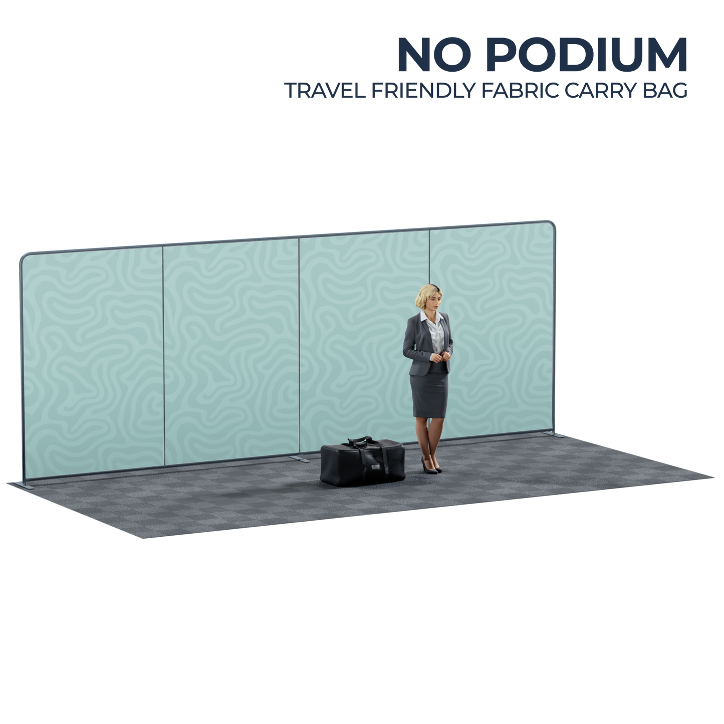 20' Straight Tension Fabric Backdrop - Large Trade Show Display