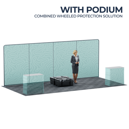 20' Straight Tension Fabric Backdrop - Large Trade Show Display