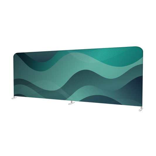 Lightweight, portable and tool-free assembly quick zip pillowcase tension fabric backdrop