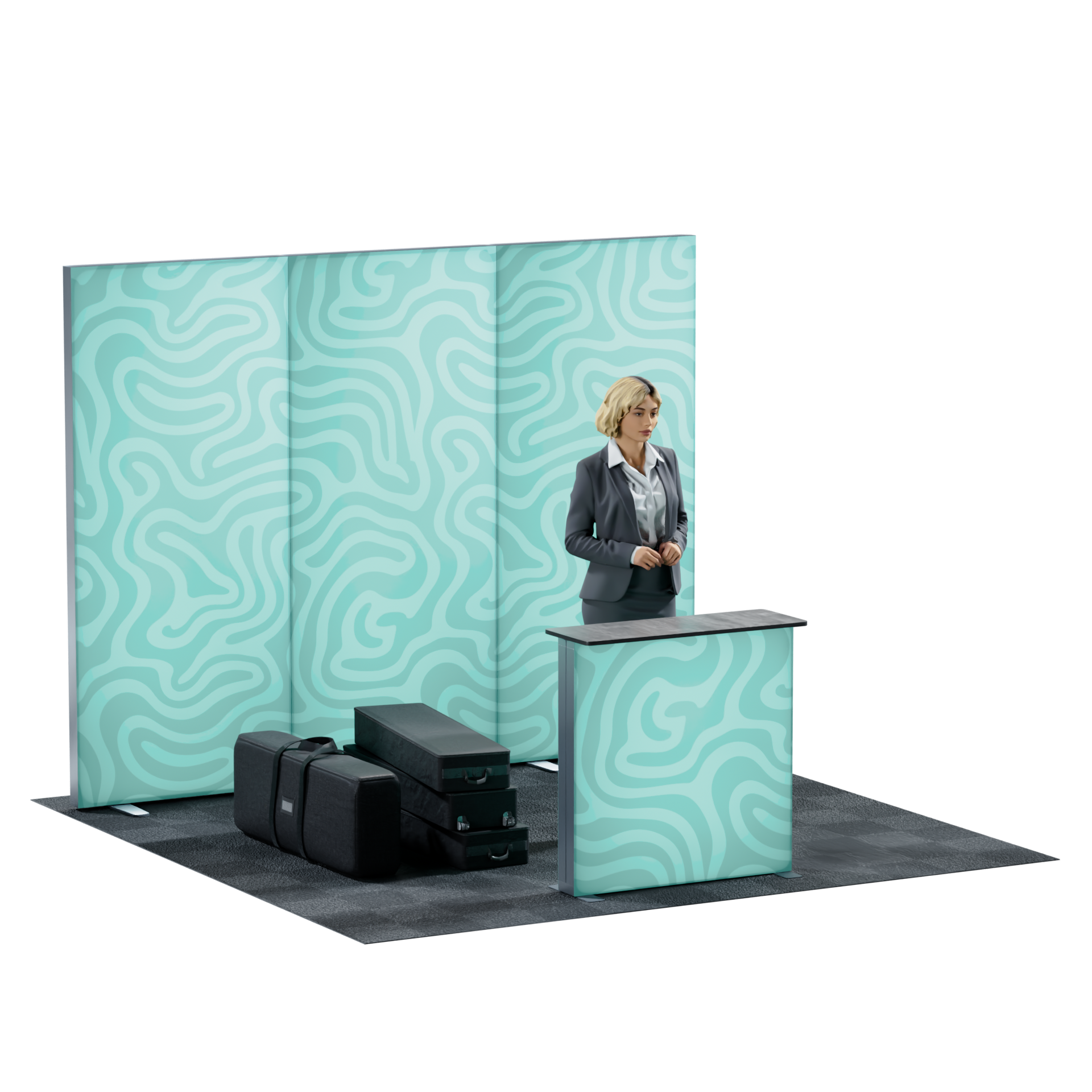 3' SEG Lightbox Booth Kit - side angle view