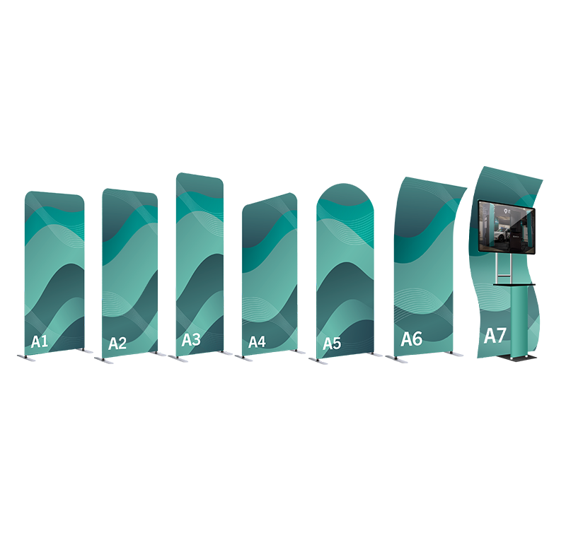Lightweight, portable and tool-free assembly quick zip pillowcase tension fabric backdrop for trade shows and events