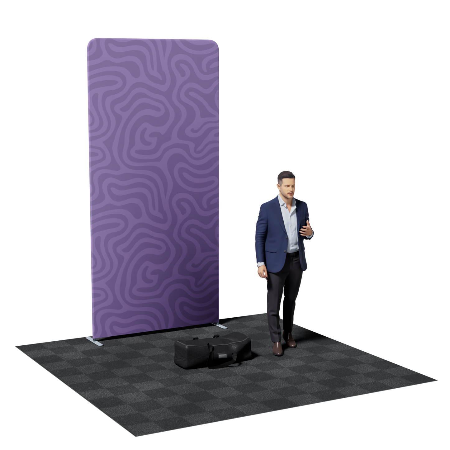 5' Tension Fabric Backdrop Replacement Graphic - Custom Graphics for Exhibit Booth
