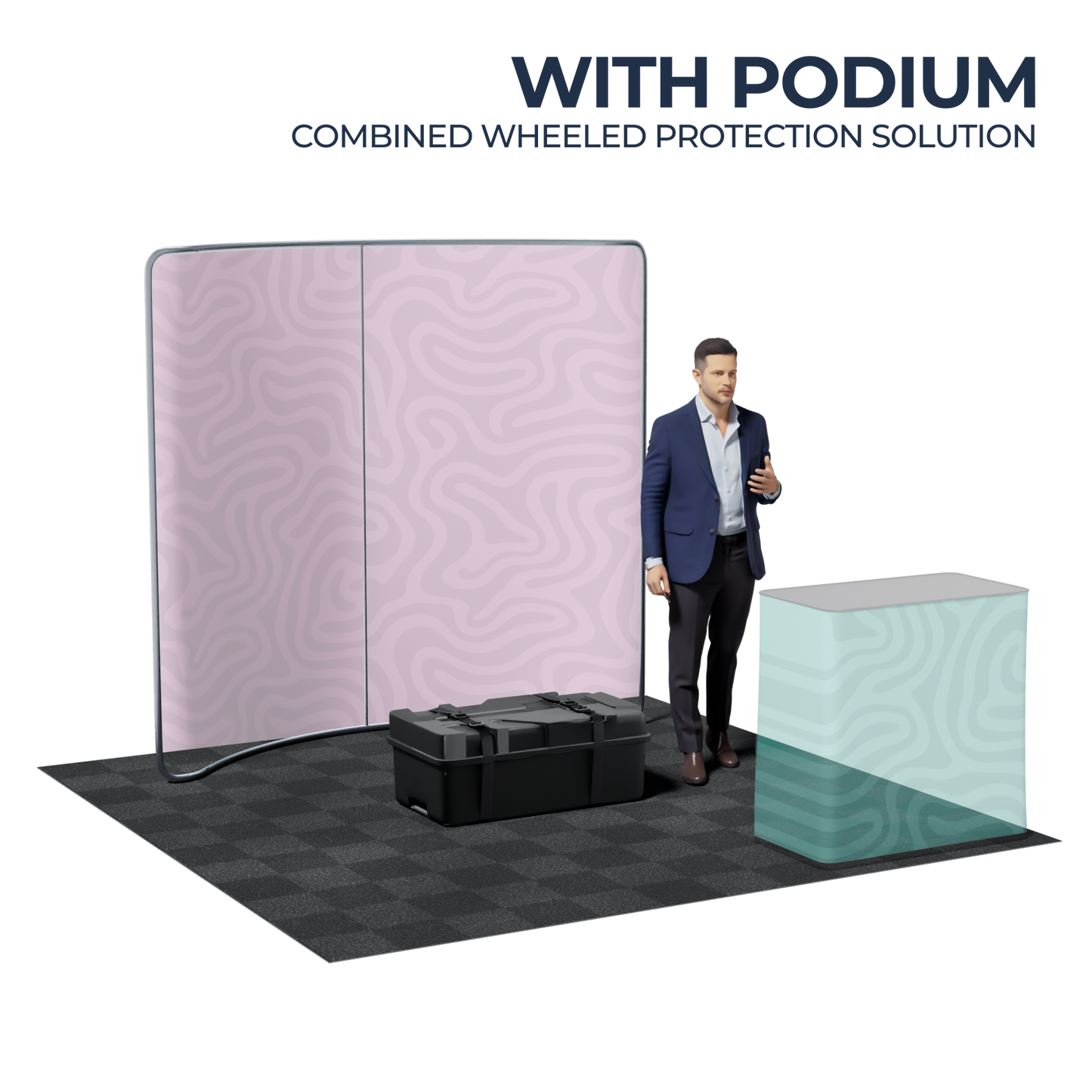 8' Curved Tension Fabric Backdrop